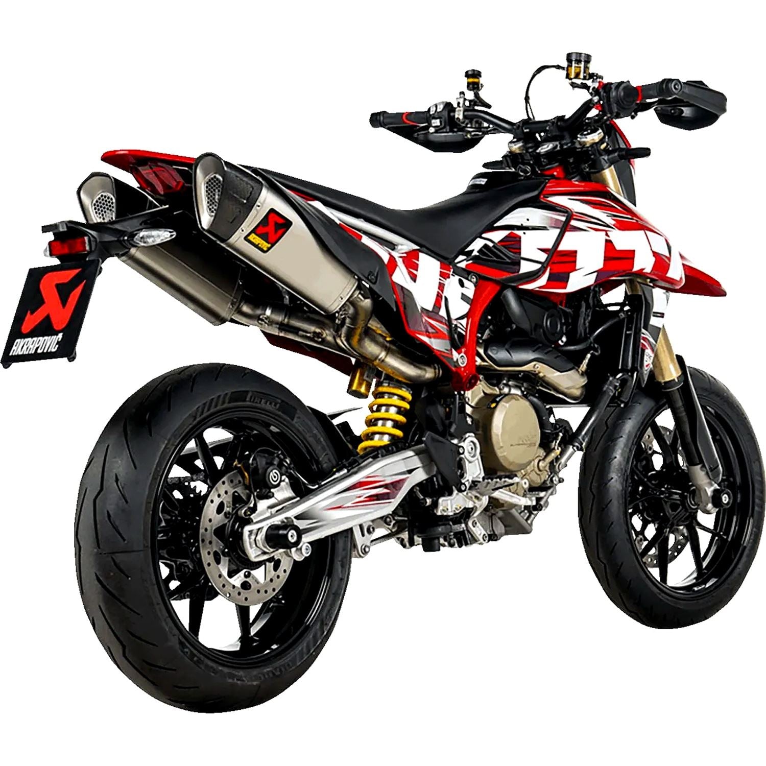 Akrapovic Titanium Line Slip On Silencer For Ducati HYPERMOTARD 698 ABS Mono 2024-2026
